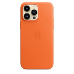 Funda MagSafe Cuero iPhone 14 Pro Max Naranja - Fundas iPhone - Apple