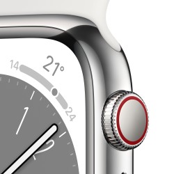 Watch 8 GPS Celular 41 Plata Acero Blanco - Apple Watch 8 - Apple