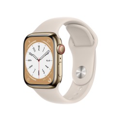 Watch 8 GPS Celular 41 Oro Acero Blanco - Apple Watch 8 - Apple