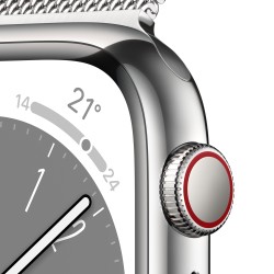 Watch 8 GPS Celular 45 Acero Plata Milanés - Apple Watch 8 - Apple