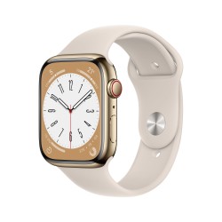 Watch 8 GPS Celular 45 Oro Acero Blanco - Apple Watch 8 - Apple