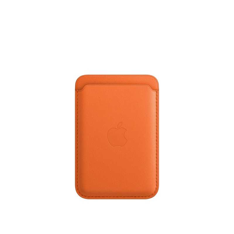 Cartera Cuero MagSafe iPhone Naranja - iPhone Accesorios - Apple