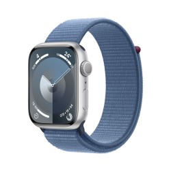 🔥¡Compra ya tu Watch 9 aluminio 45 Plata Banda Tejido Azul en iCanarias.online!