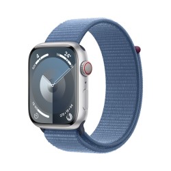 🔥¡Compra ya tu Watch 9 aluminio 45 Cell Plata Banda Tejido Azul en iCanarias.online!