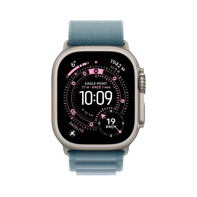 🎁 Regalo de Navidad y Reyes Watch Ultra 3 Cell 49mm Titanio Natural Correa Loop Alpine azul claro L