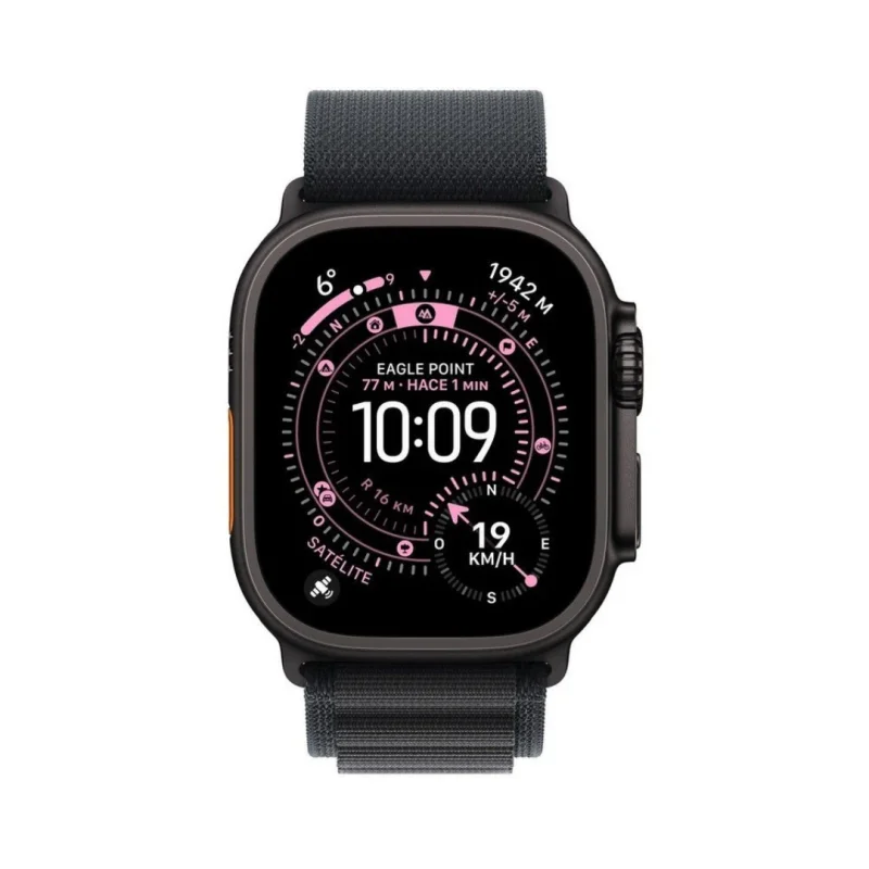 🎁 Regalo de Navidad y Reyes Watch Ultra 3 Cell 49mm Titanio Negro Correa loop alpine negro L