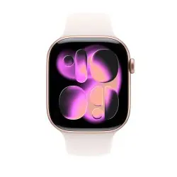 🎁 Regalo de Navidad y Reyes Watch 11 46 mm Oro rosa Correa deportiva blanco estrella S/M