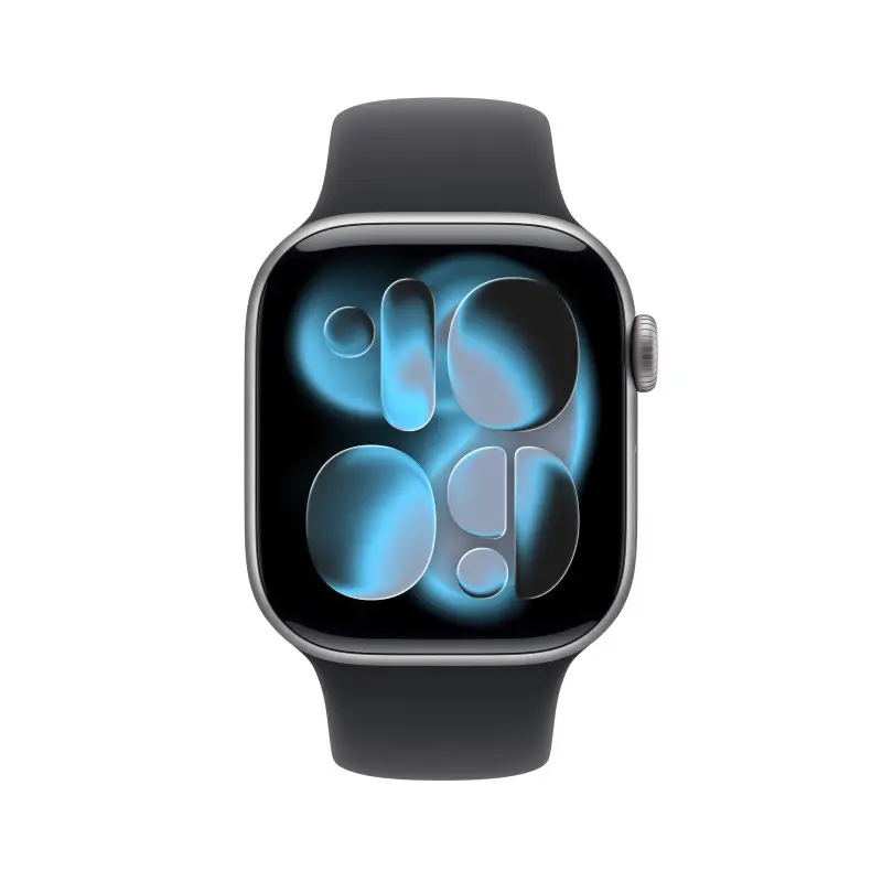 🎁 Regalo de Navidad y Reyes Watch 11 Cell 46mm Gris Espacial Correa deportiva negra S/M