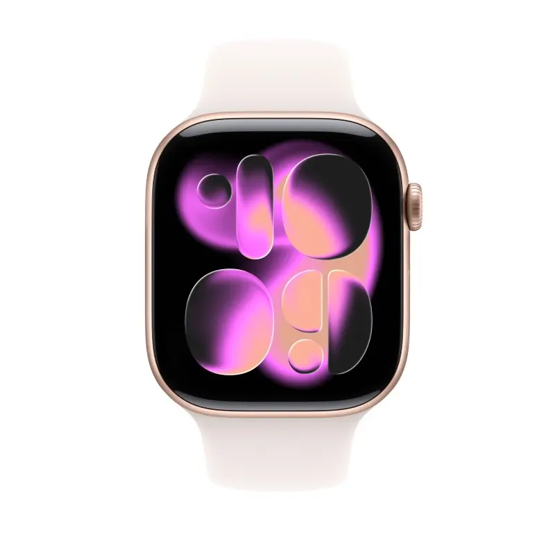 🎁 Regalo de Navidad y Reyes Watch 11 Cell 46 mm Oro rosa Correa deportiva blanco estrella M/L