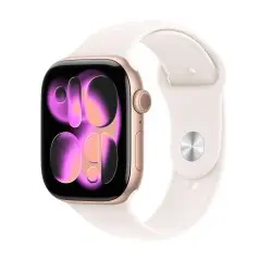 🎁 Regalo de Navidad y Reyes Watch 11 Cell 46 mm Oro rosa Correa deportiva blanco estrella M/L