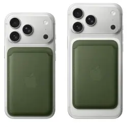 🎁 Regalo de Navidad y Reyes Cartera de trenzado fino MagSafe Musgo