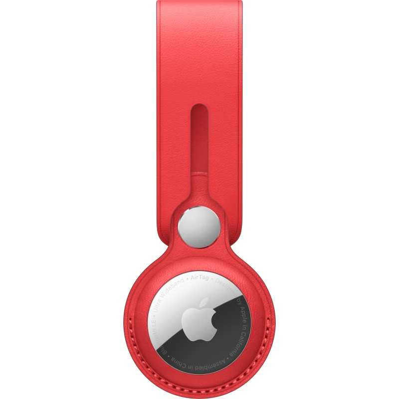 Correa AirTag Cuero Rojo - iPhone Accesorios - Apple
