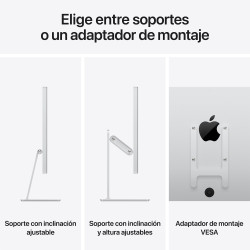 Studio Display con vidrio estándar y soporte ajustable en inclinación