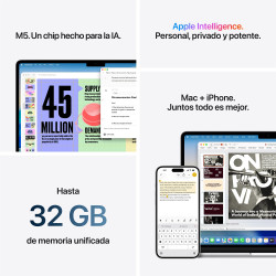 MacBook Air 13 M5 16GB 512GB Medianoche