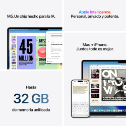 MacBook Air 15 M5 16GB 512GB Blanco estrella