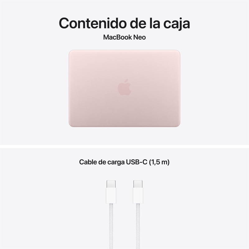 MacBook Neo A18 Pro 8GB 512GB Touch ID Rosa nube